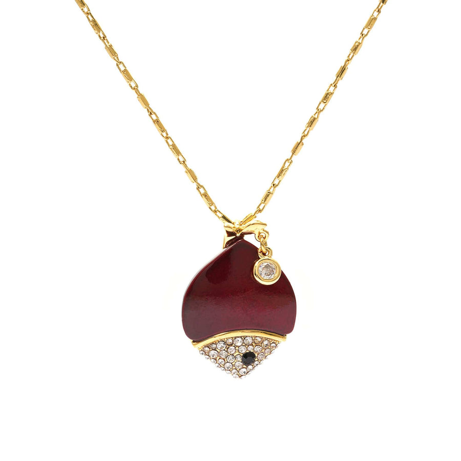 Fish Necklace with fish pendant and 18K gold-plated finish
