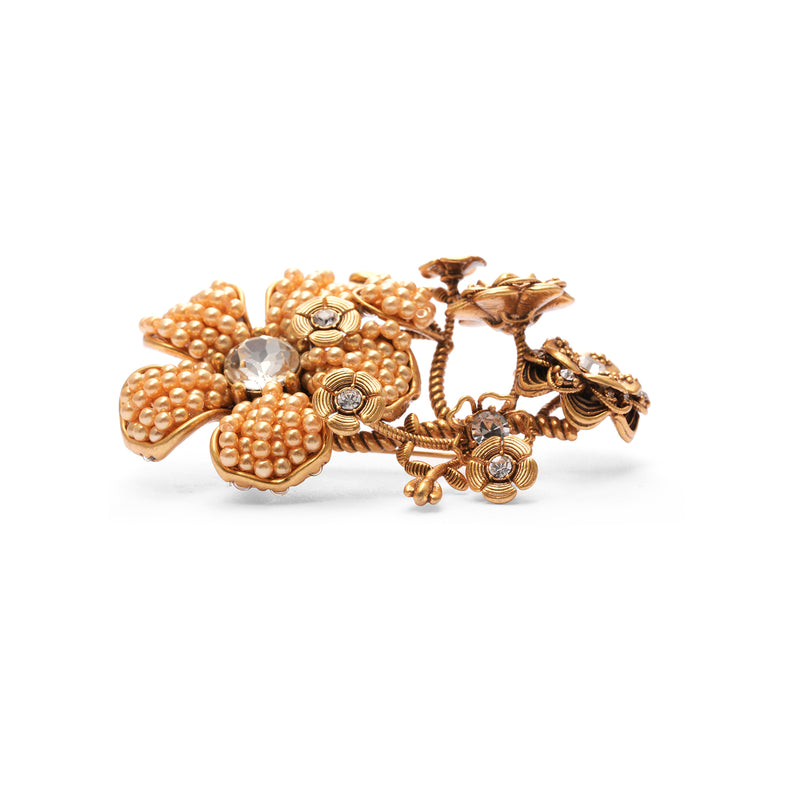 Broche Bloom plaquée or 18 carats 