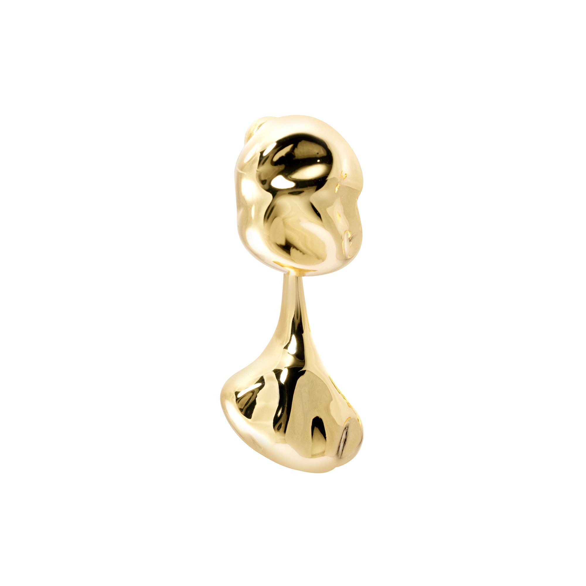 Earring brass plated with real gold