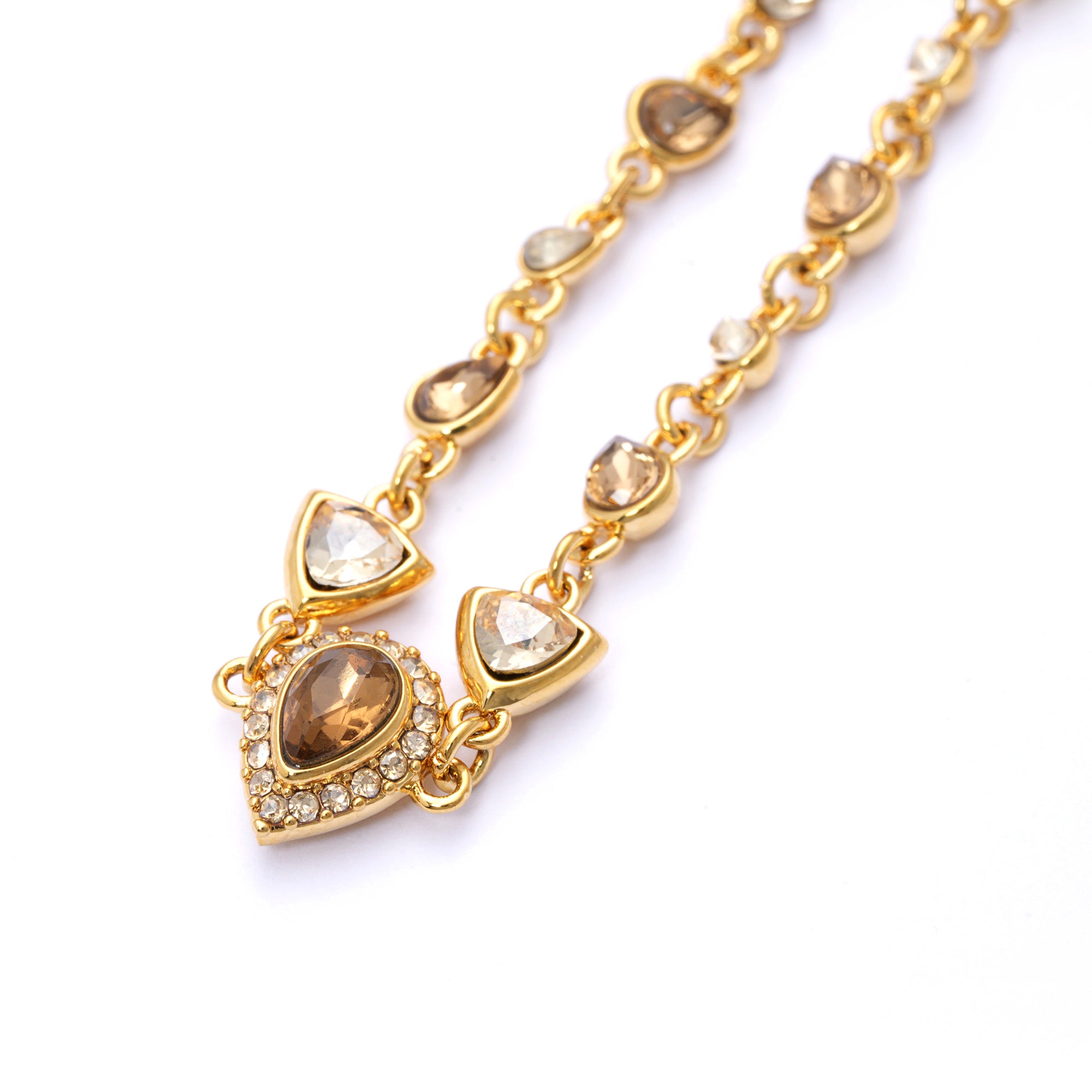 Brass Plated Necklaces,  Imported Crystal Pearls, Imported Austrian Rhinestones, Russian Genuines Gold