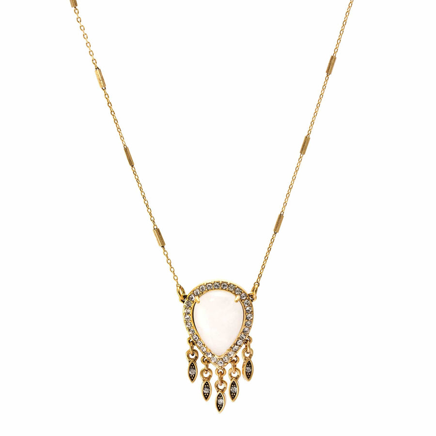 Moonlit Tassel Necklace with Austrian rhinestones, tassel details and 18K gold-plated finish