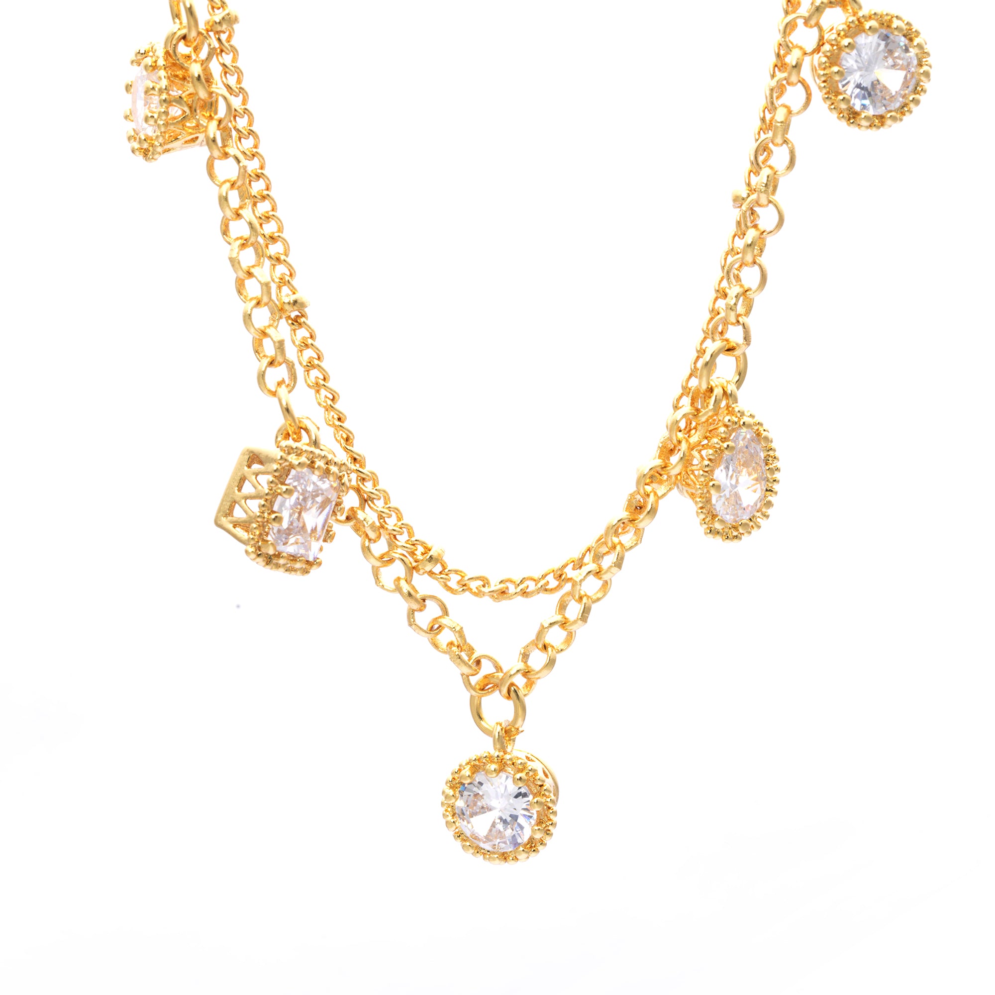 Brass Plated Necklaces, Imported Austrian Crystal, Imported Austrian Rhinestones, Russian Genuine Gold