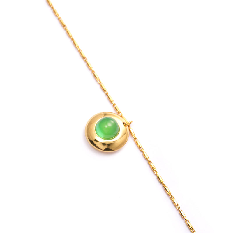 Emerald Necklace 18K Gold Plated