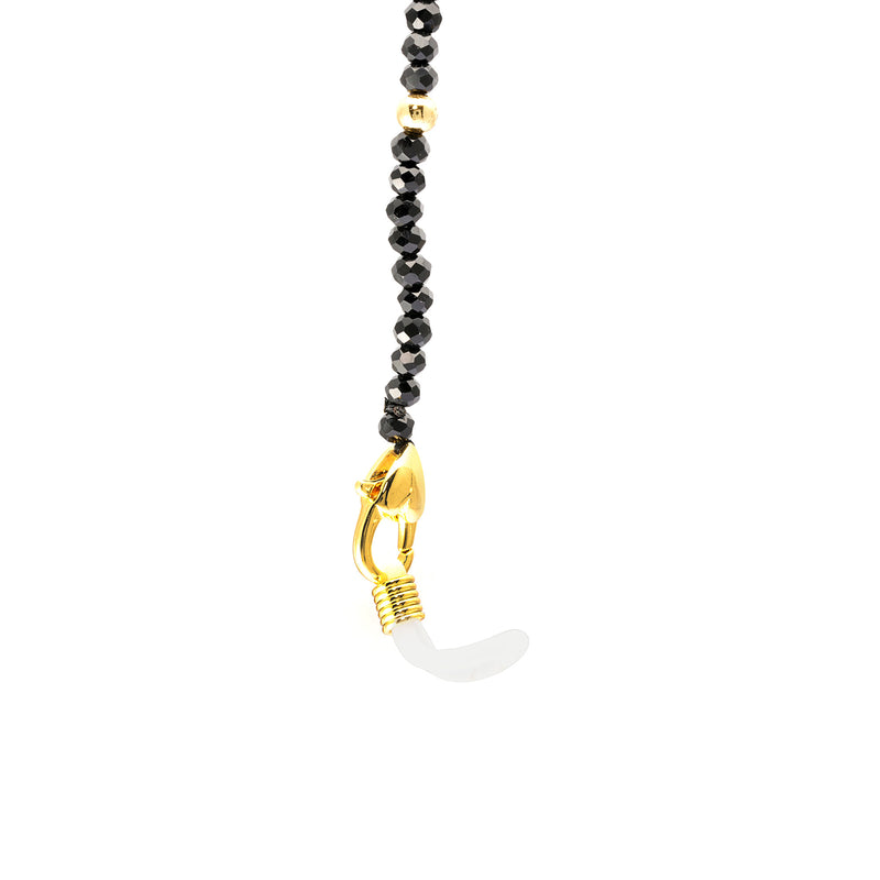 Glasses chain brass crystal pearl plated with Russian gold