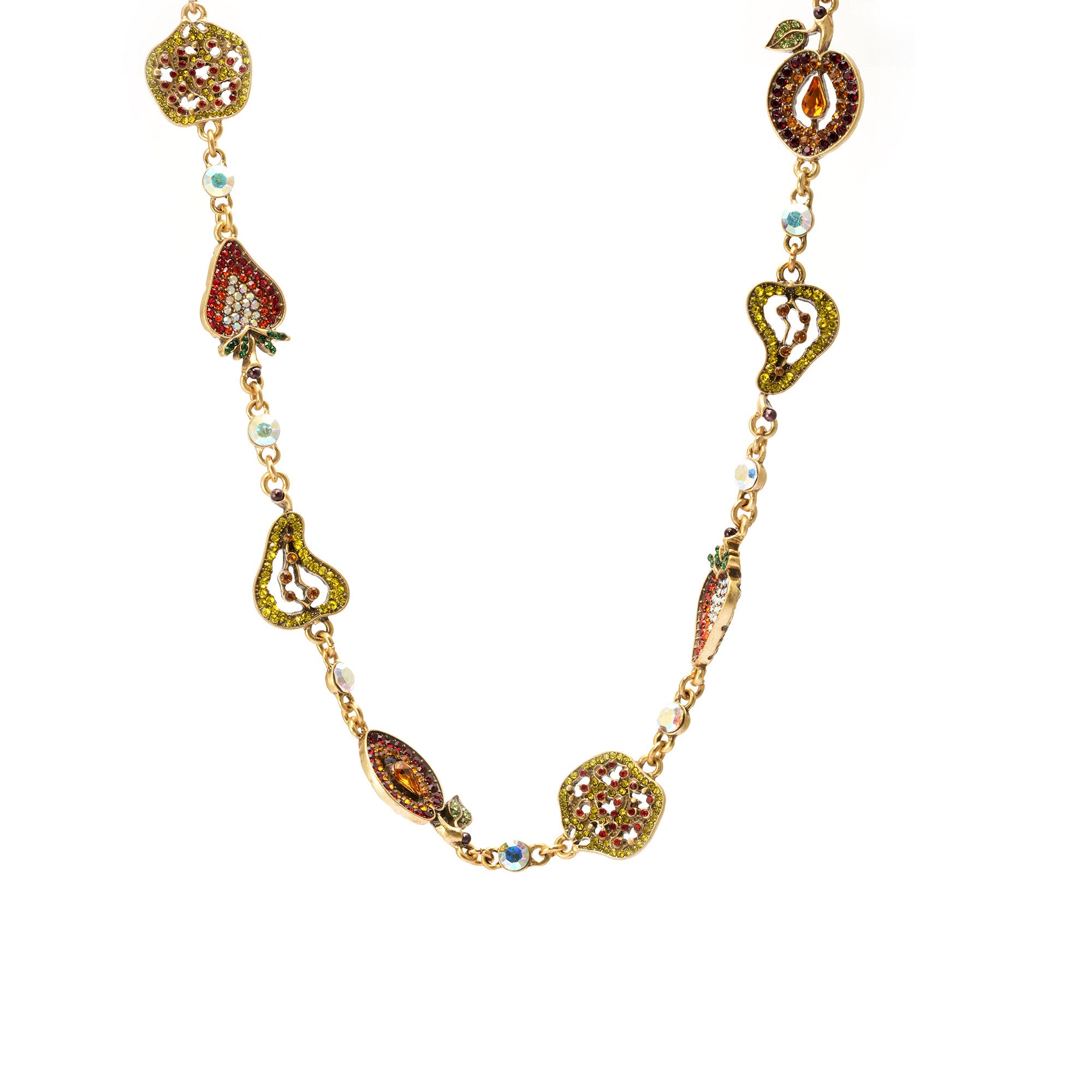 Necklace alloy crystal plated Russian gold