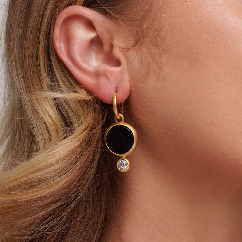 Boucles d'oreilles glamour élégantes plaquées or 18 carats