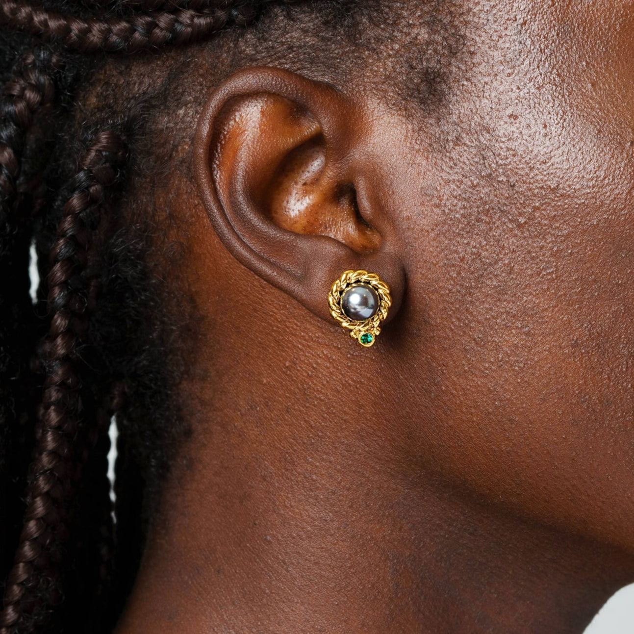 Boucles d'oreilles gracieuses et élégantes en plaqué or 18 carats 
