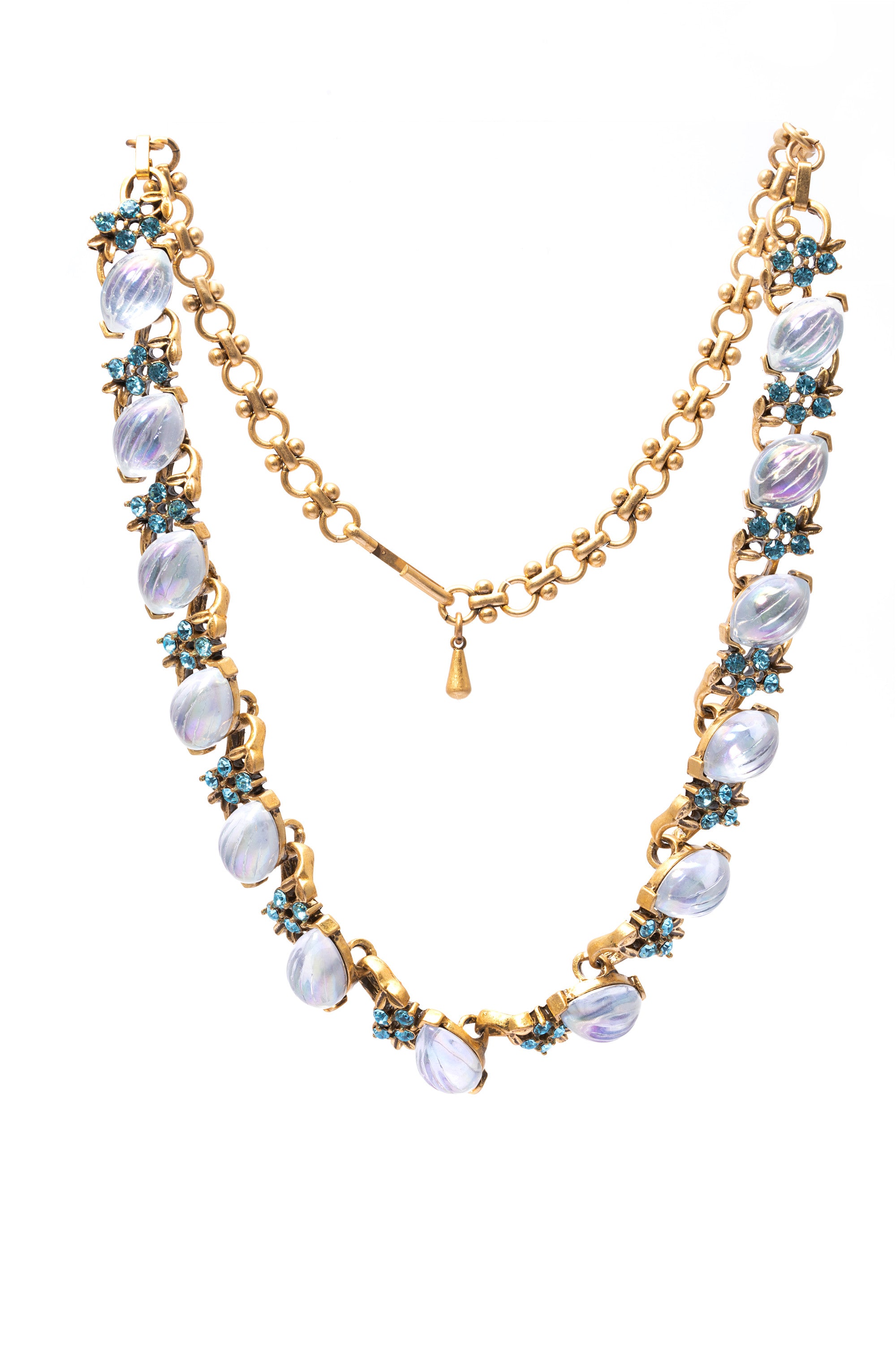 Necklace alloy Austrian crystal Austrian rhinestone plated Russian gold