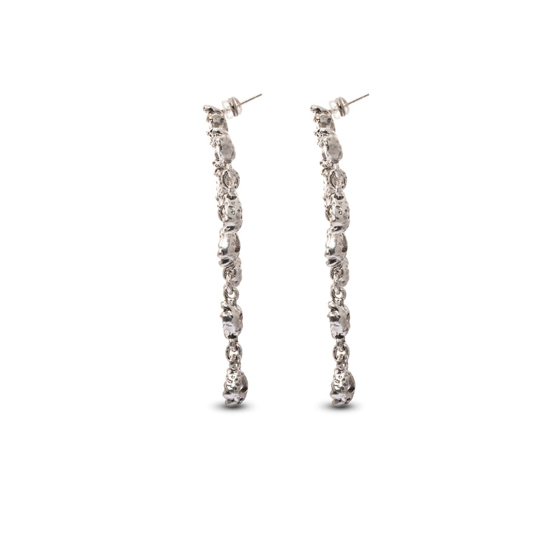 Boucles d'oreilles créoles en plaqué argent Cascade 