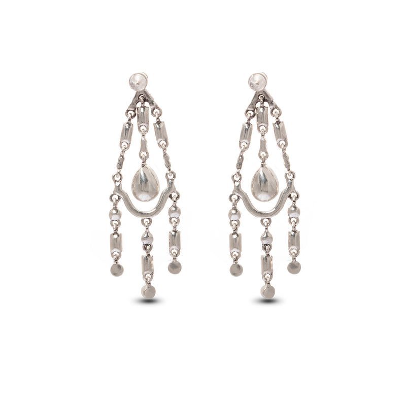 Boucles d'oreilles élégantes en cristal plaqué or 18 carats