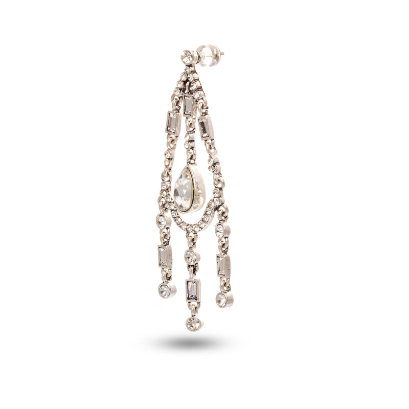 Boucles d'oreilles élégantes en cristal plaqué or 18 carats
