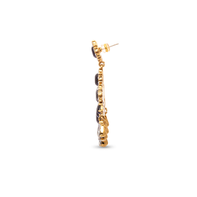 Boucles d'oreilles créoles célestes plaquées or 18 carats