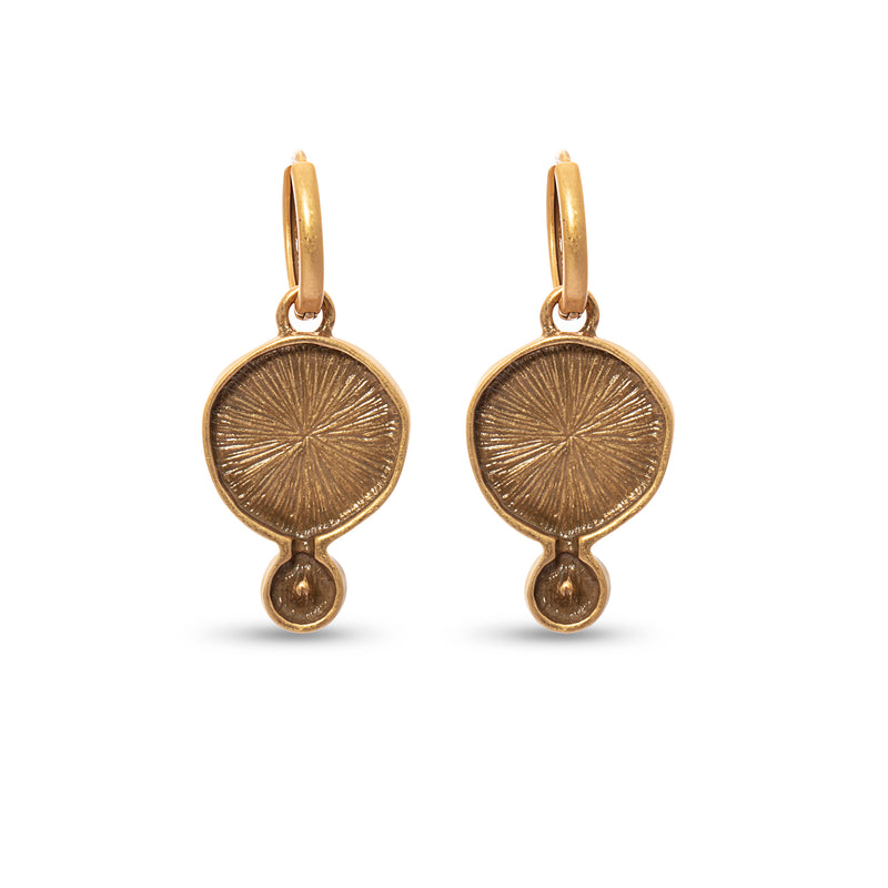Boucles d'oreilles glamour élégantes plaquées or 18 carats