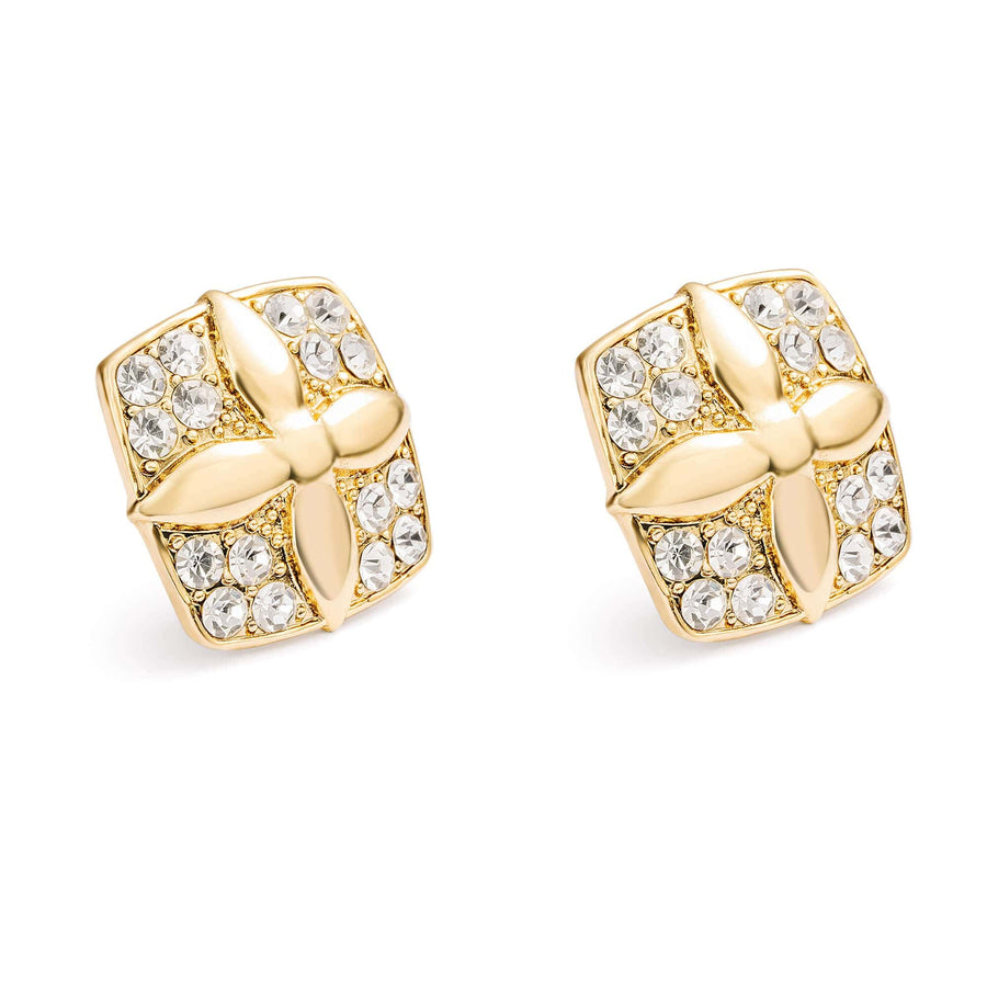 Harmony Earrings with Austrian rhinestones and 18K gold-plated finish