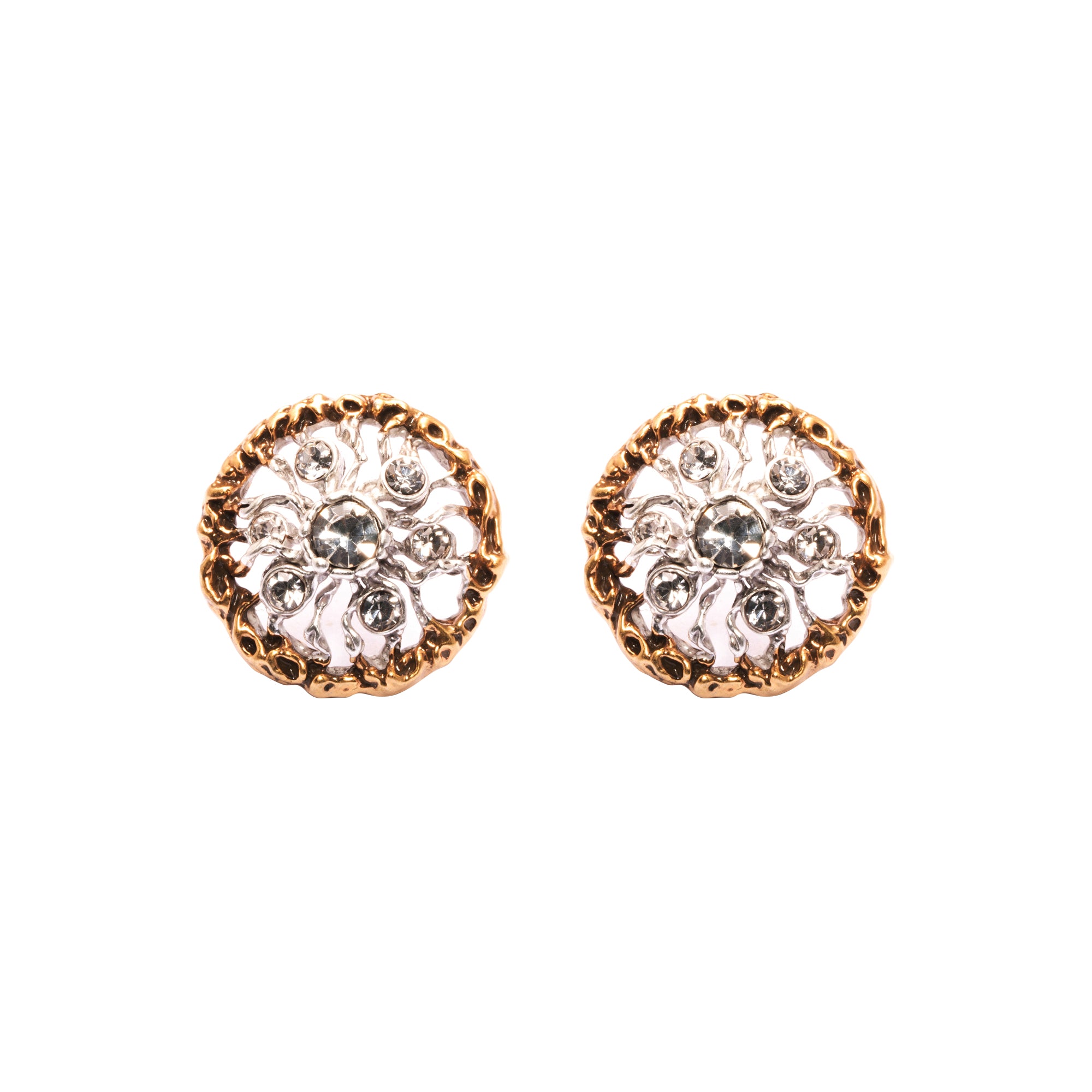 Boucles d'oreilles Vintage Elegance en plaqué or 18 carats 