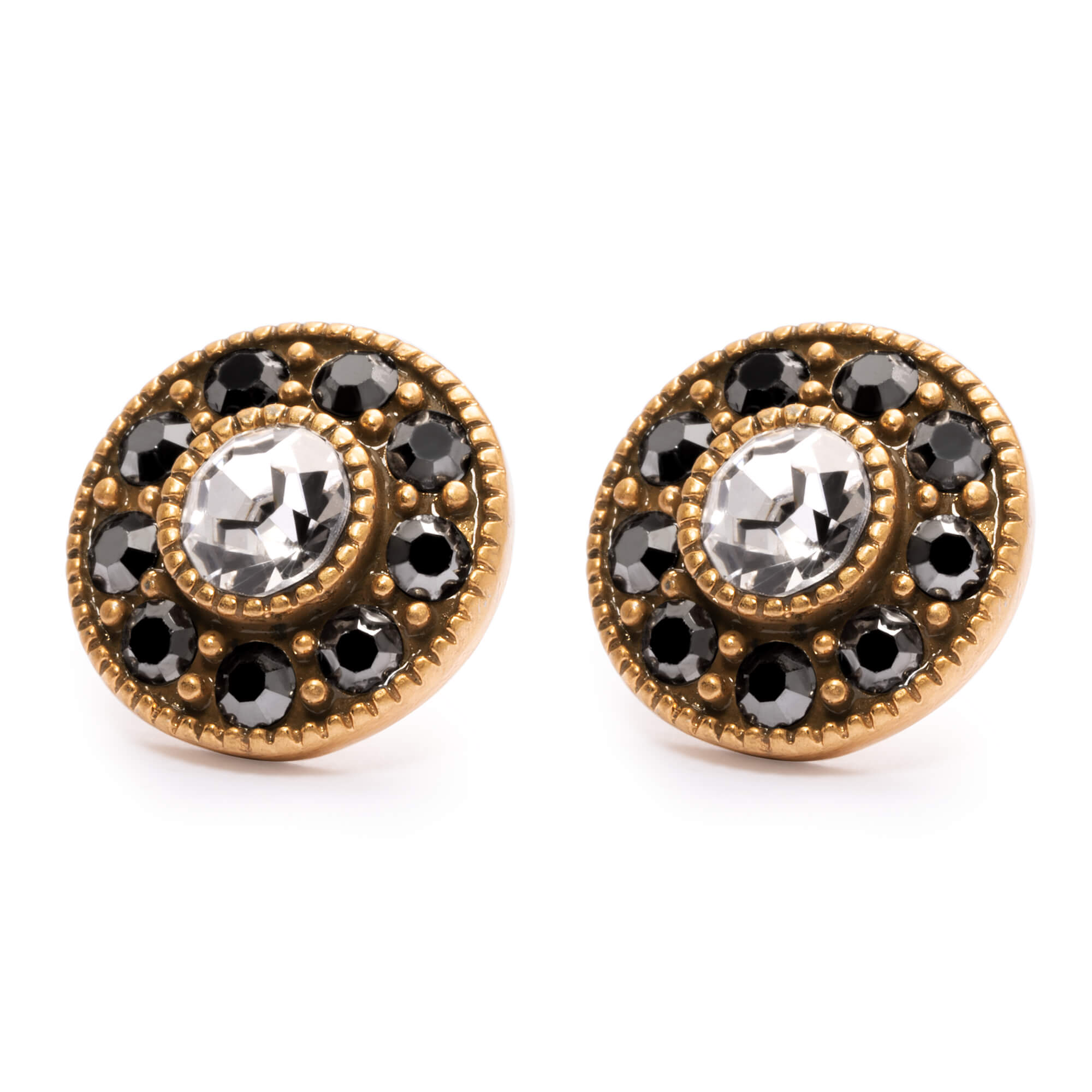  Alloy Earrings, Imported Austrian Rhinestones,  Russian Genuine Gold