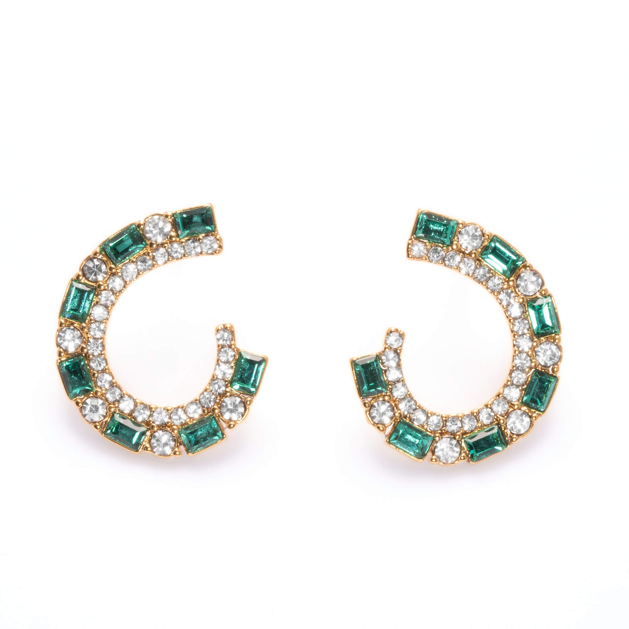 Alloy Earrings, Imported Austrian Crystal Imported Austrian rhinestones Russian Genuine Gold