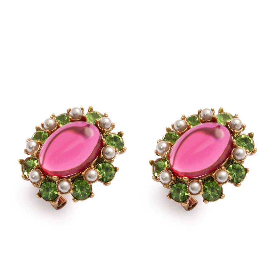 Glamour Earrings with Austrian rhinestones and 18K gold-plated finish