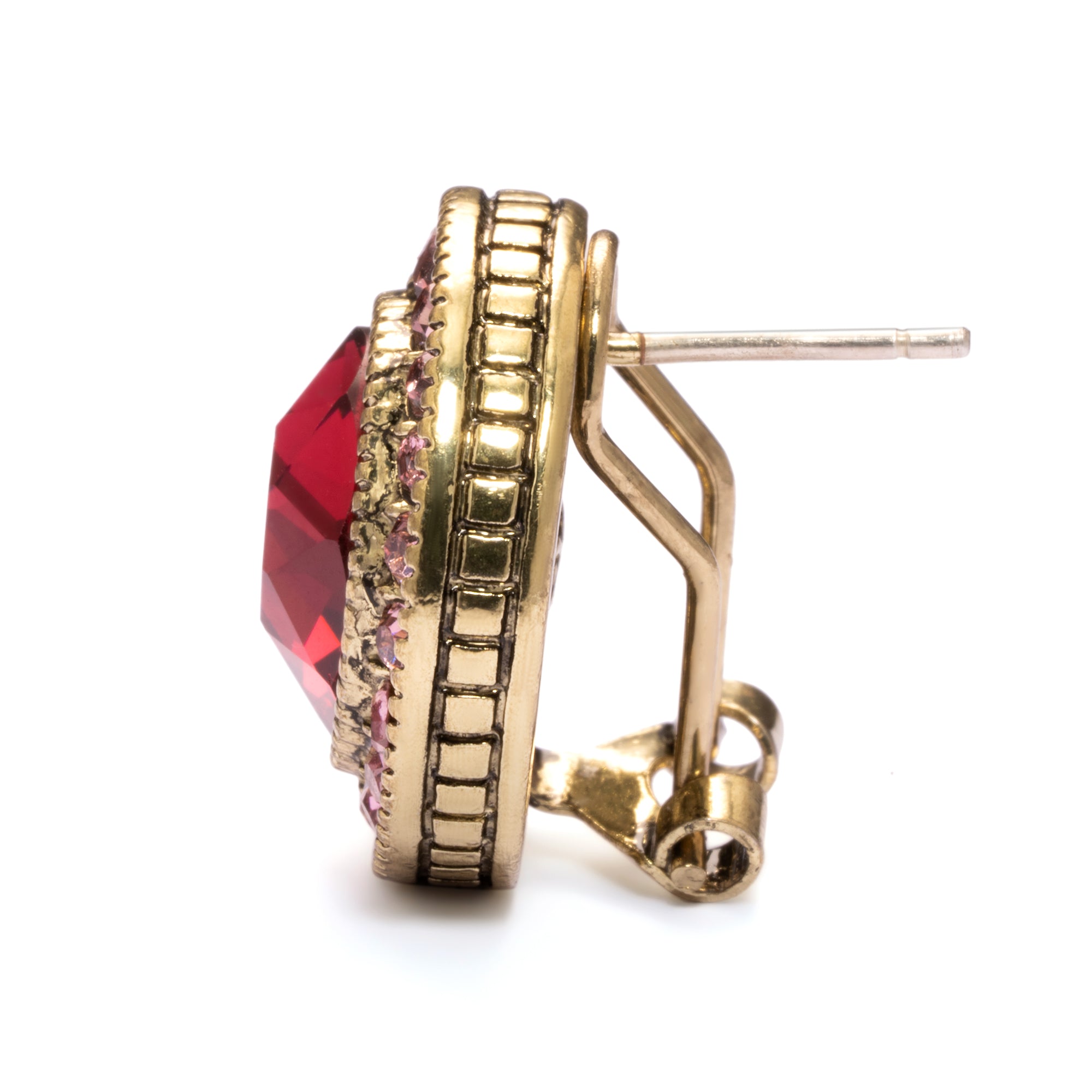 Alloy Imported Austrian Crystals Imported Austrian Rhinestones Russian Real Gold Stud Earrings