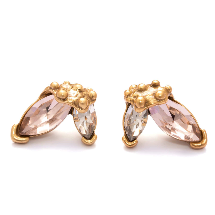 Bloom Earrings with Austrian crystals and 18K gold-plated finish