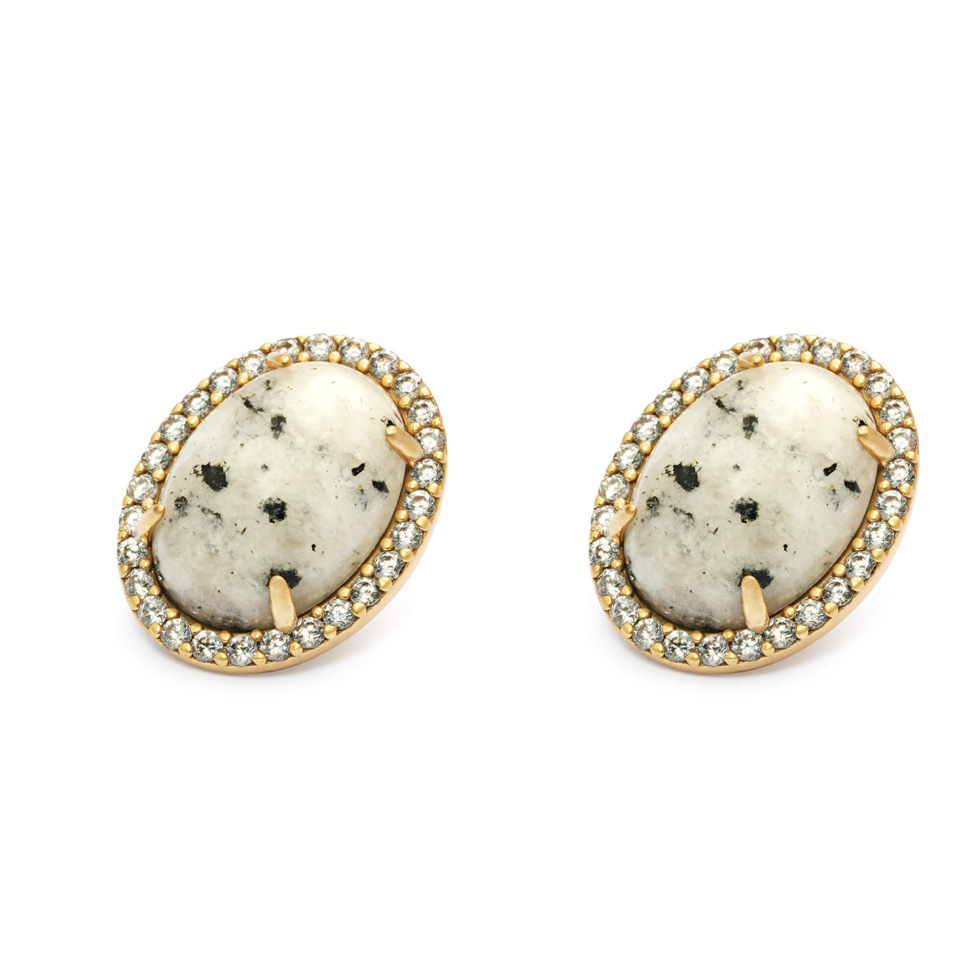 Rhinestones Earrings,  Imported Austrian rhinestones, Alloy With Russia Genuine Gold