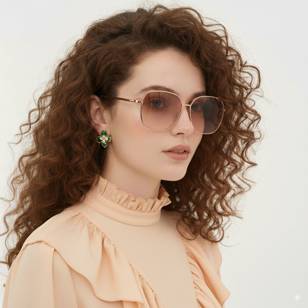 Verdant Bloom Earring 18K Gold Plated