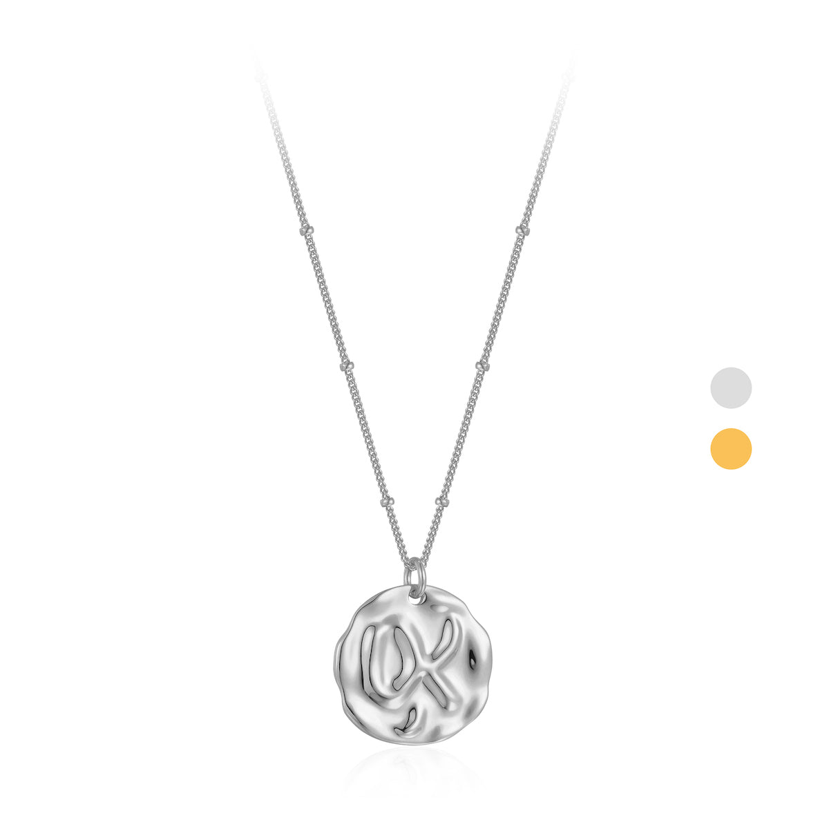 Collier à texture fluide en argent sterling
