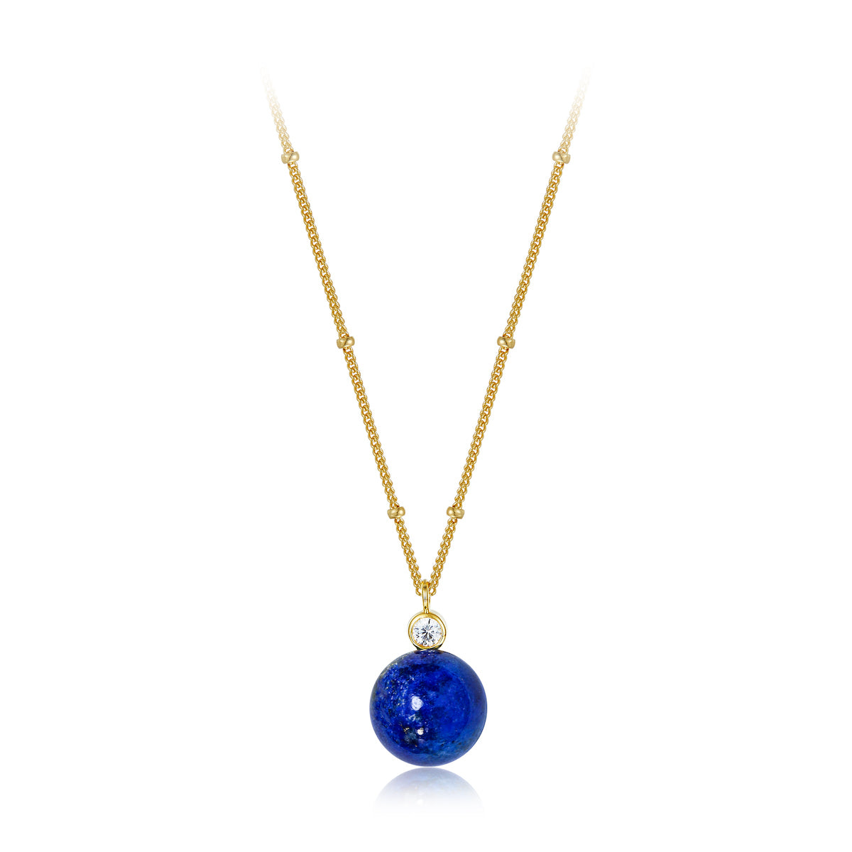 S 925 Silverstone Necklace Malachite lapis lazuli pendant chain