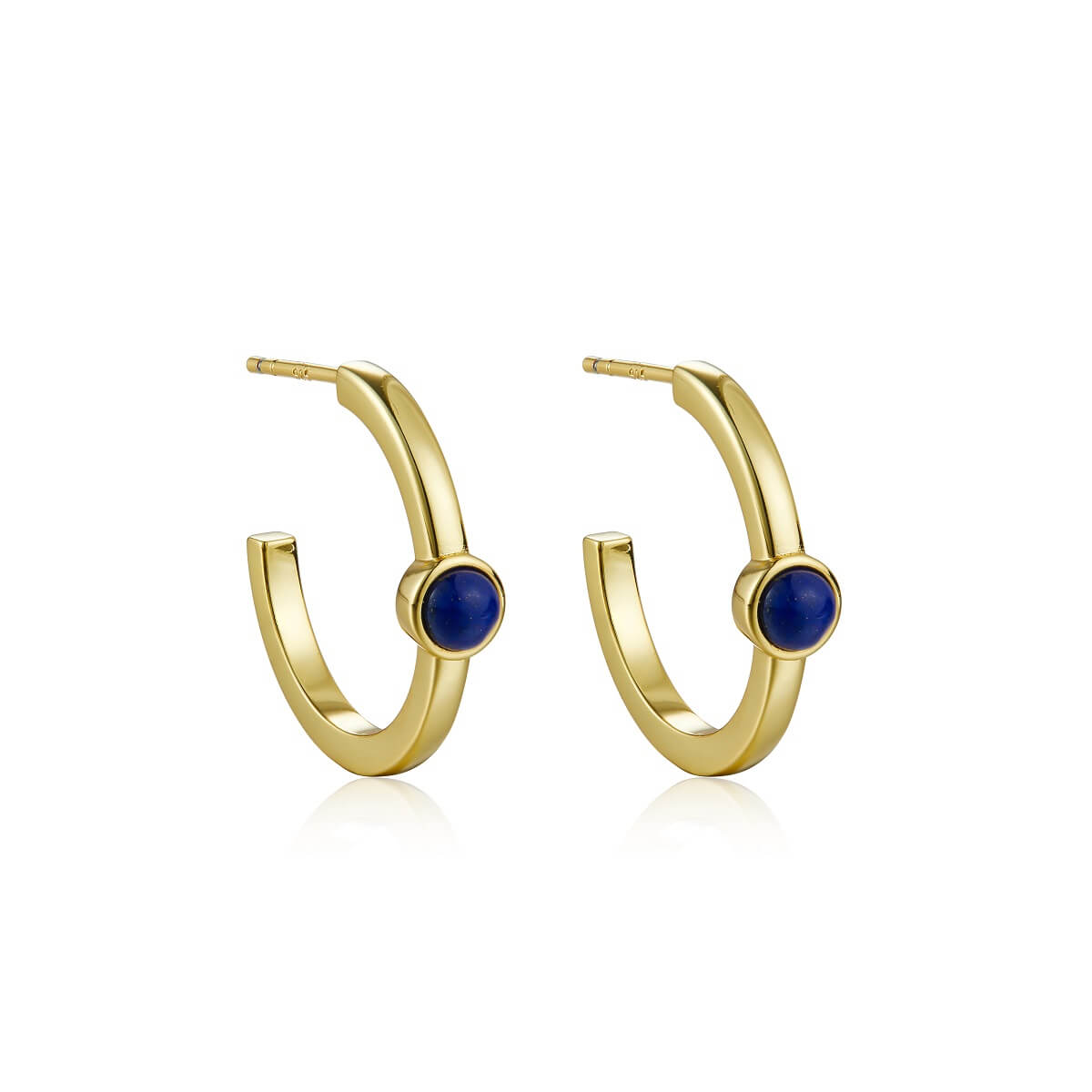 S 925 silver stud lapis Lazuli earrings