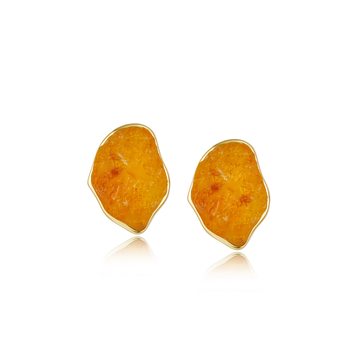 Natural Gold Stone Earrings