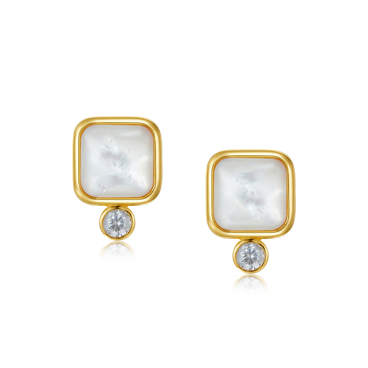 925 Silver white fritillaria earrings