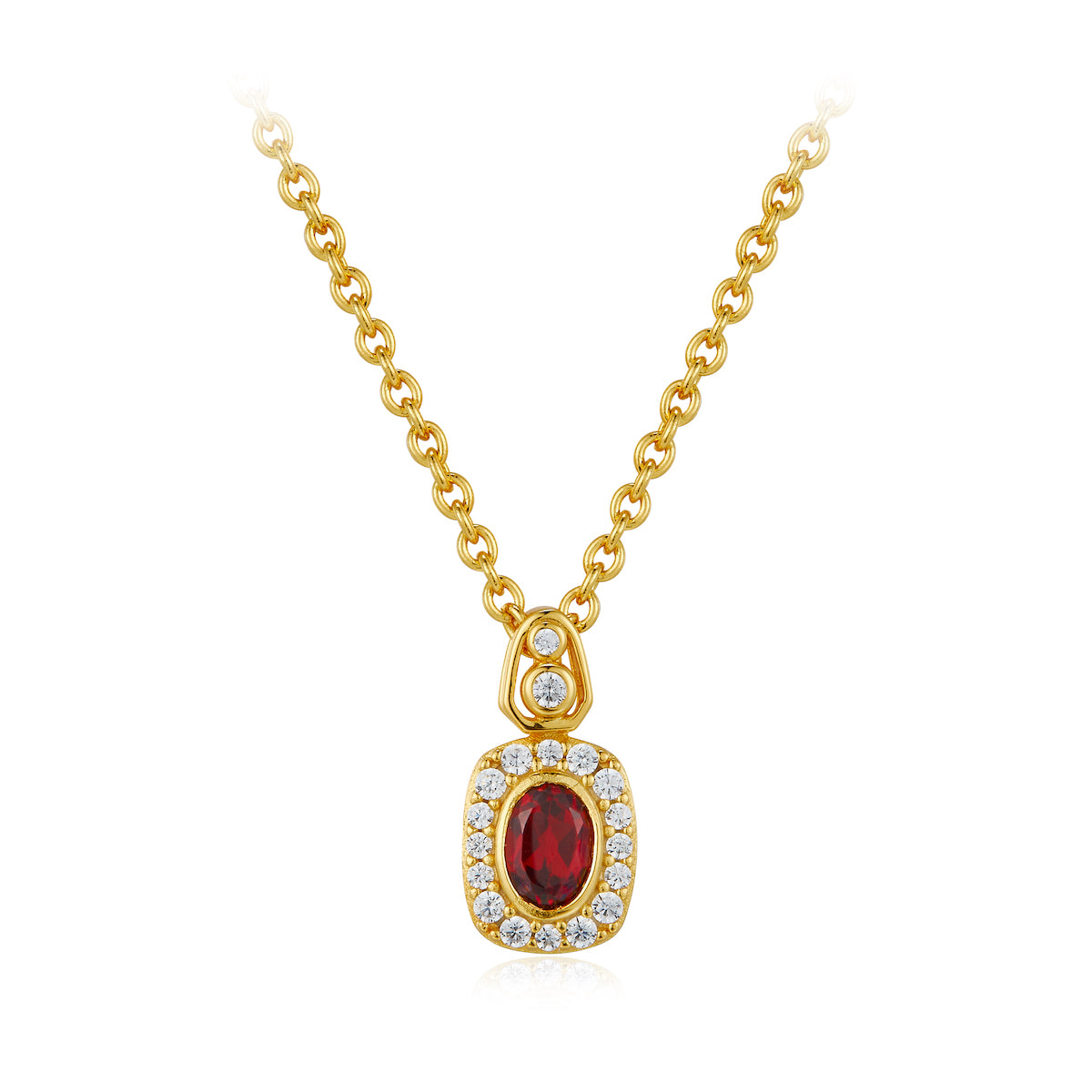 925 silver garnet necklace