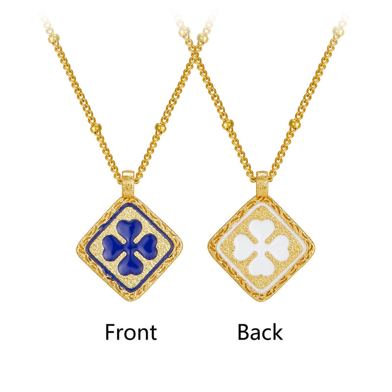 Collier Celestial Bloom en vermeil or 18 carats