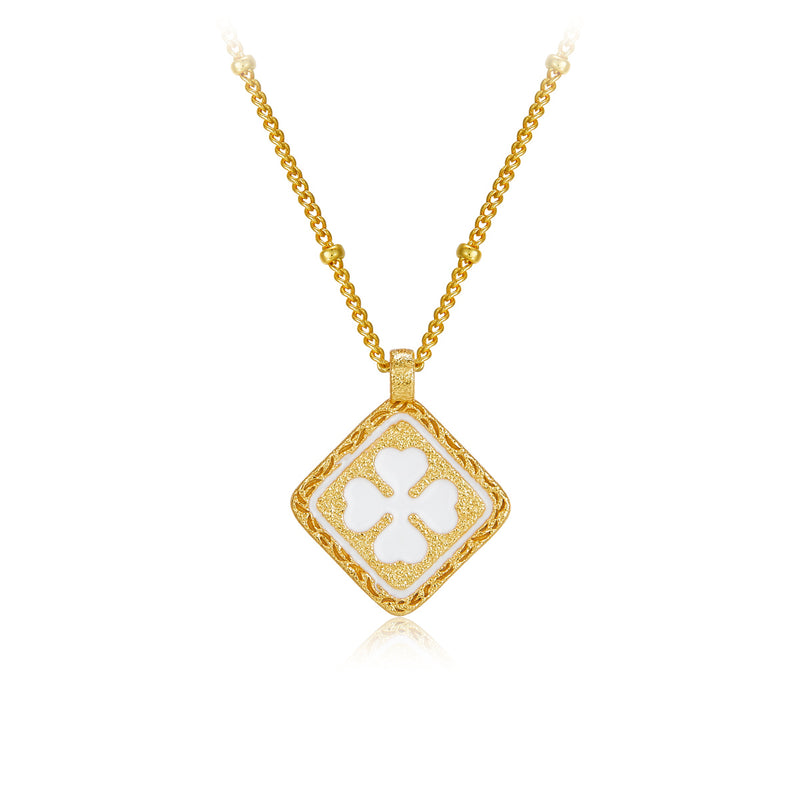Collier Celestial Bloom en vermeil or 18 carats