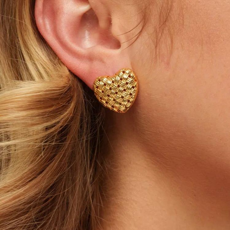 Earring brass plated with Russian gold