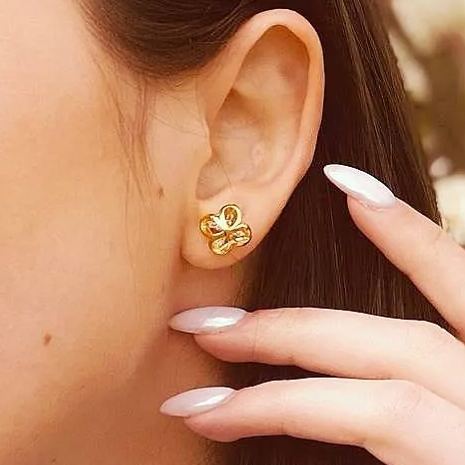 Sculpture Earrings 18K Gold Plated