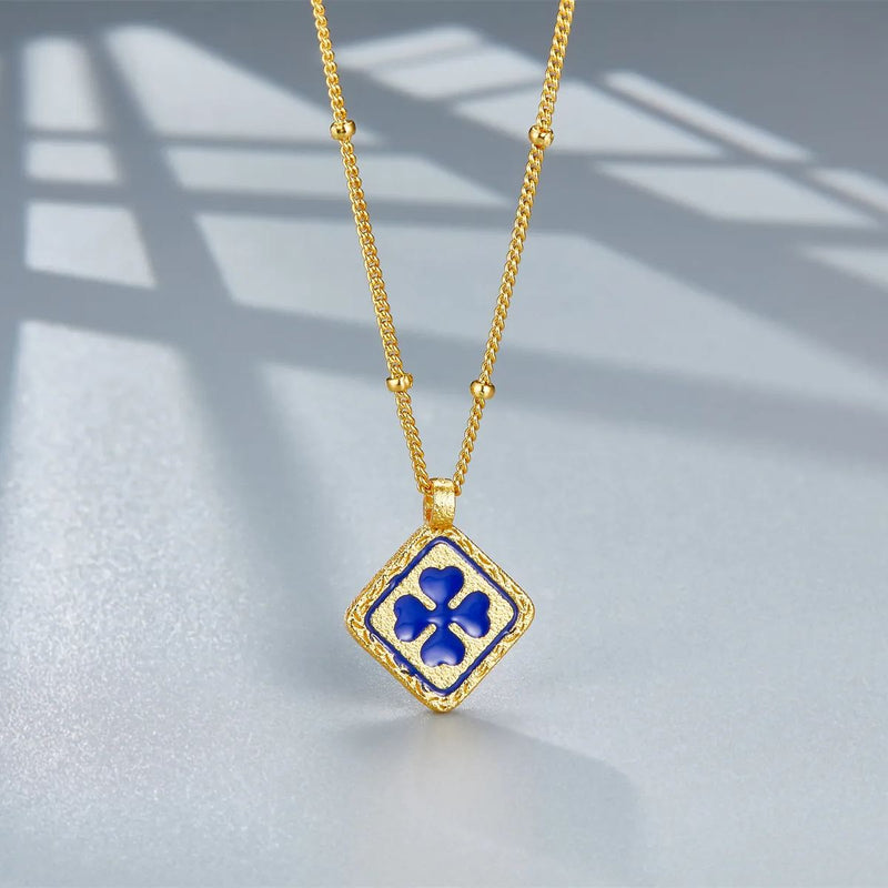 Collier Celestial Bloom en vermeil or 18 carats