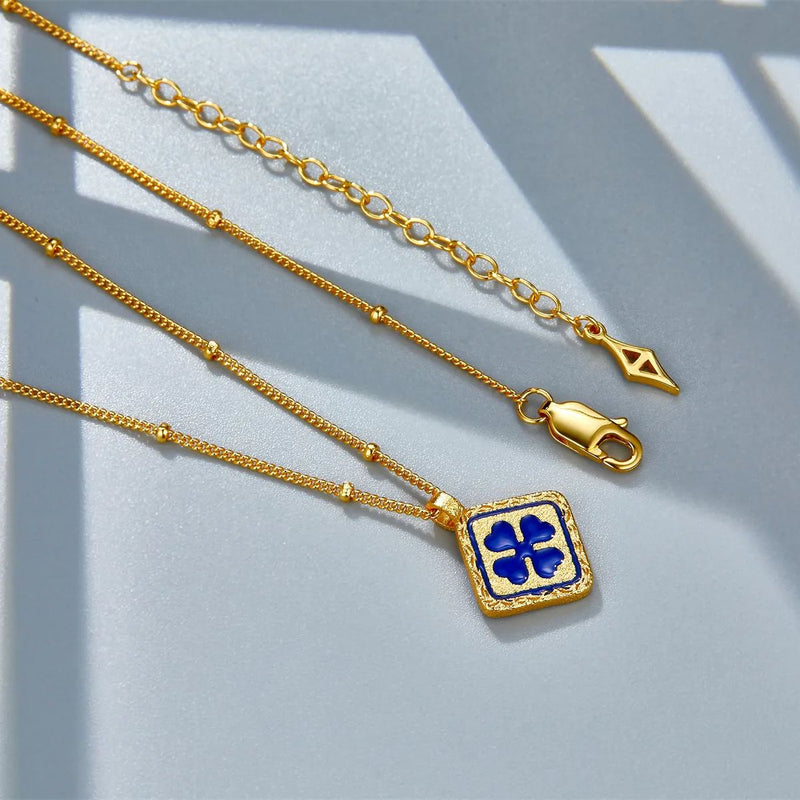 Collier Celestial Bloom en vermeil or 18 carats