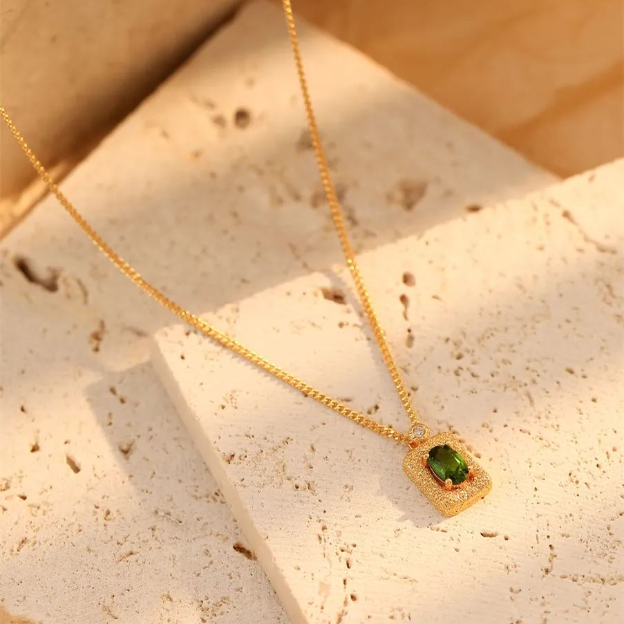 925 silver diopside necklace texture granule pendant