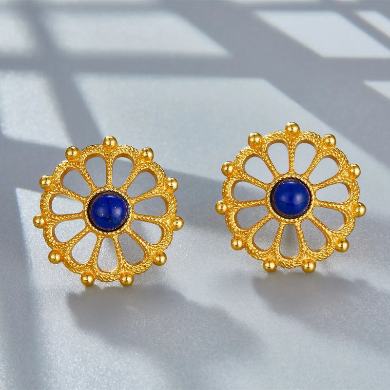 Pendientes Sky Blossom en oro vermeil de 18 quilates