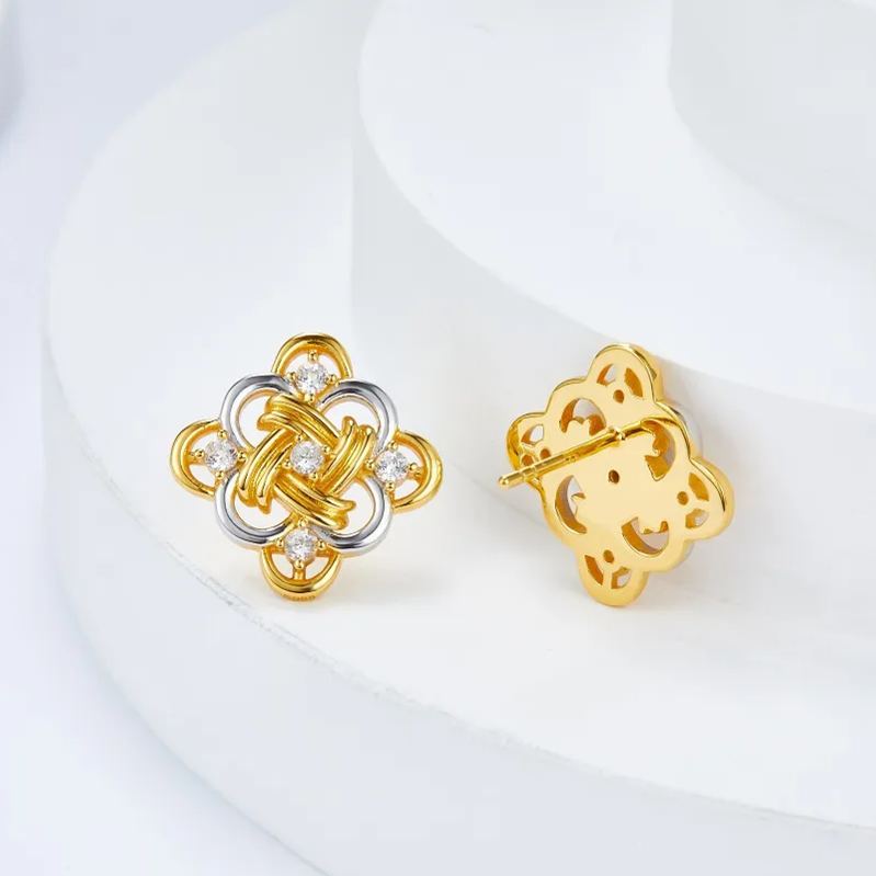 Boucles d'oreilles Radiant en or vermeil 18 carats 