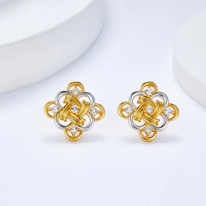 Boucles d'oreilles Radiant en or vermeil 18 carats 