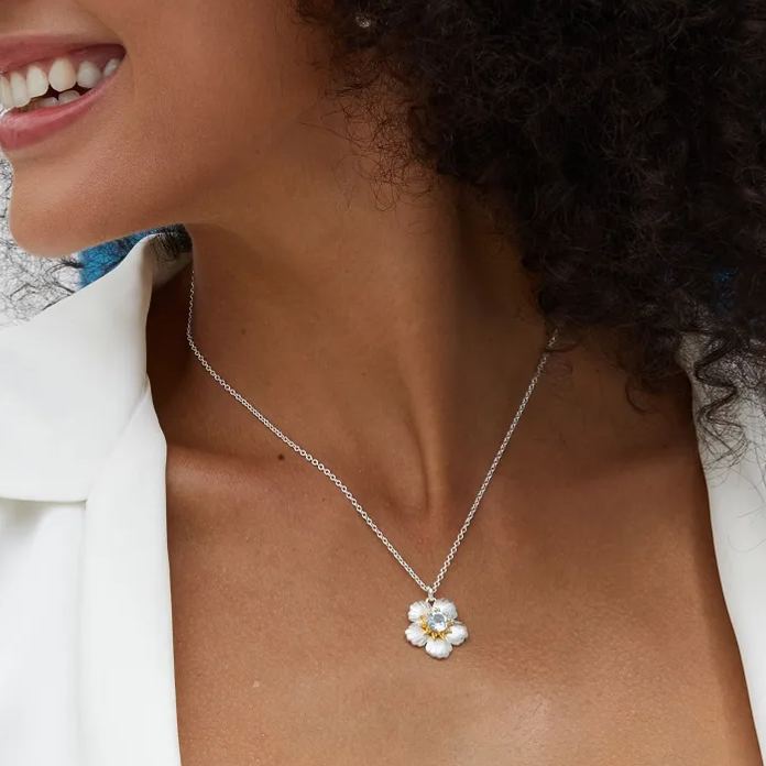 Collier Blossom Or Vermeil 18 Carats 