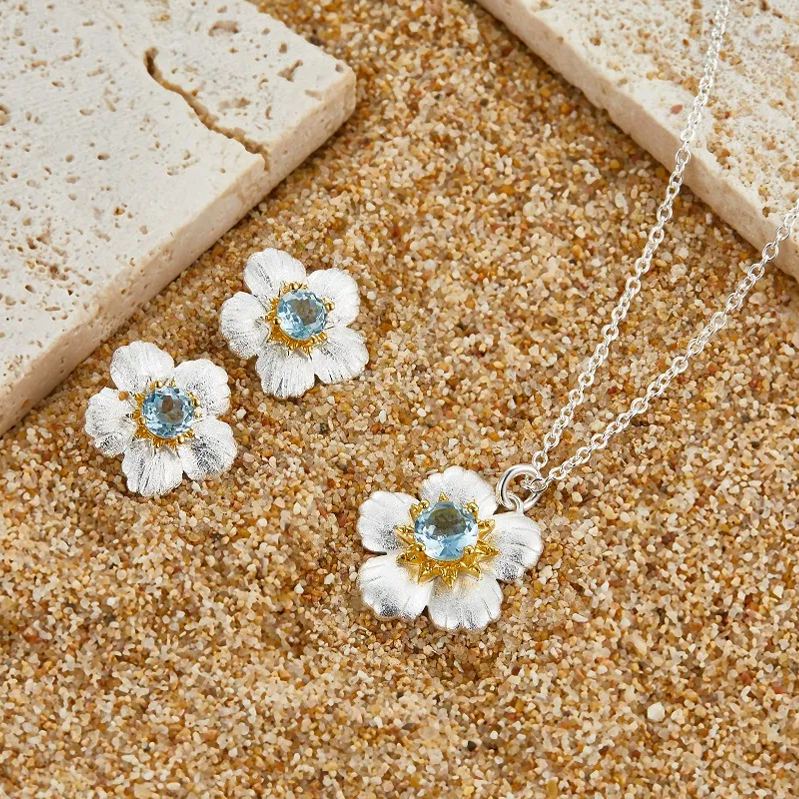 Collier Blossom Or Vermeil 18 Carats 