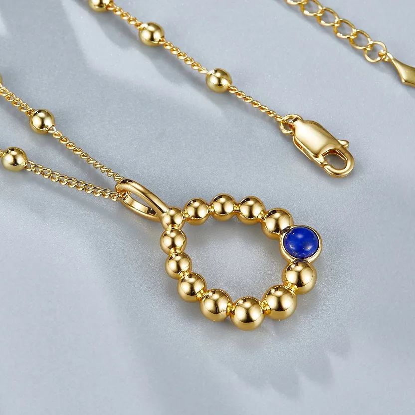 925 silver lapis lazuli pendant necklace