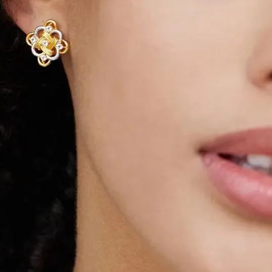 Boucles d'oreilles Radiant en or vermeil 18 carats 
