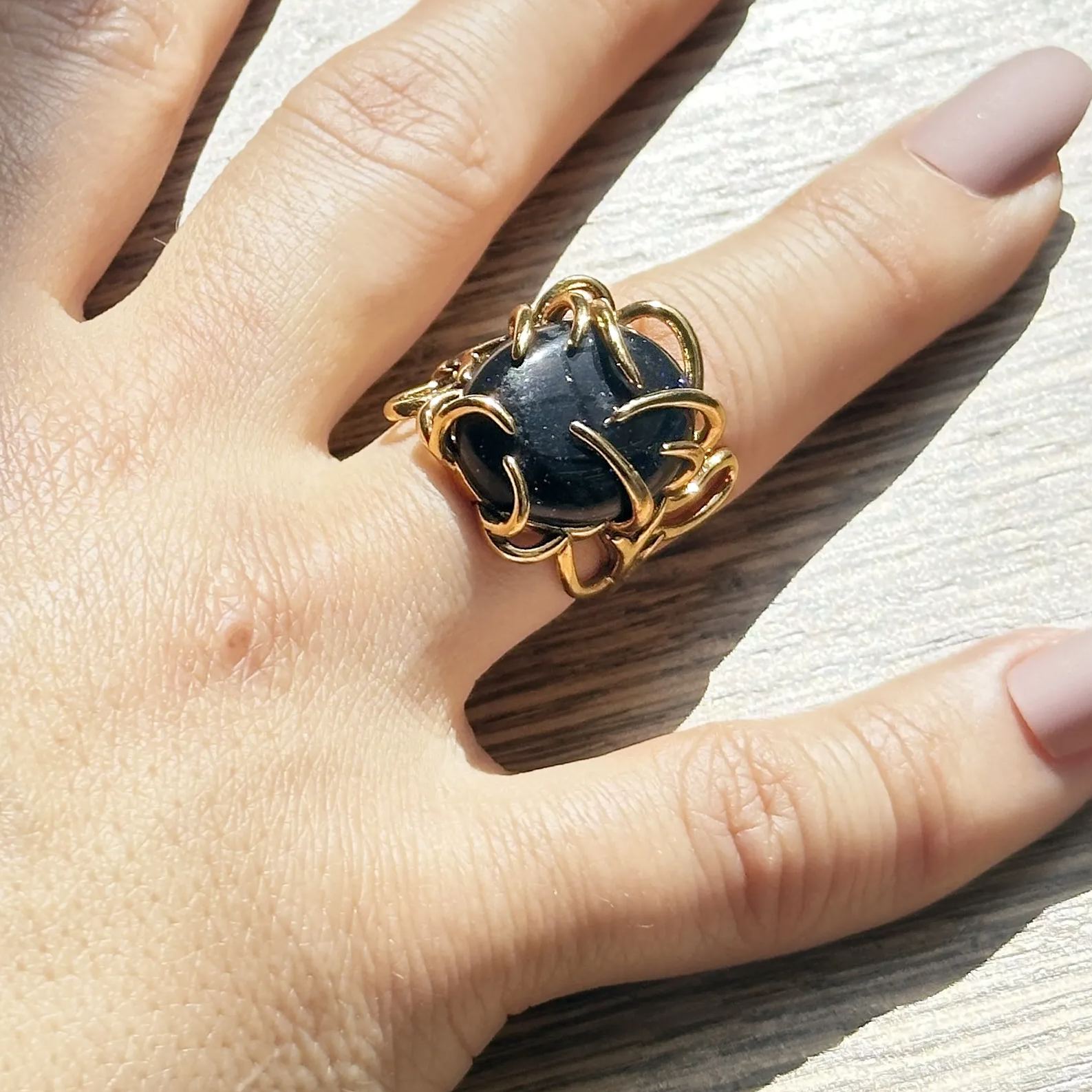 Celestial Energy Ring 18k Gold Plated